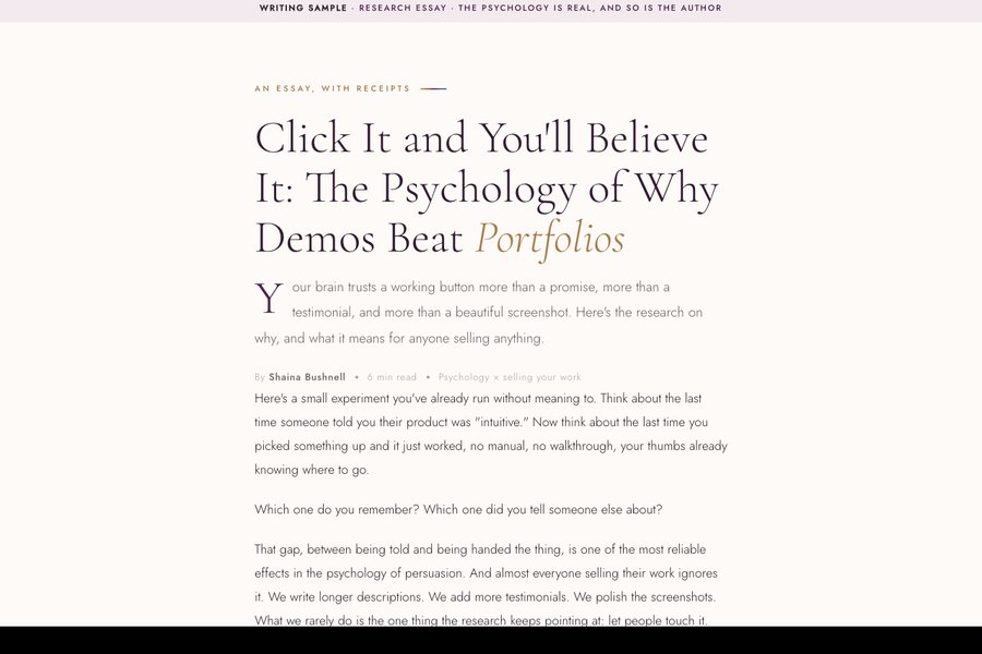 Click It and You'll Believe It essay